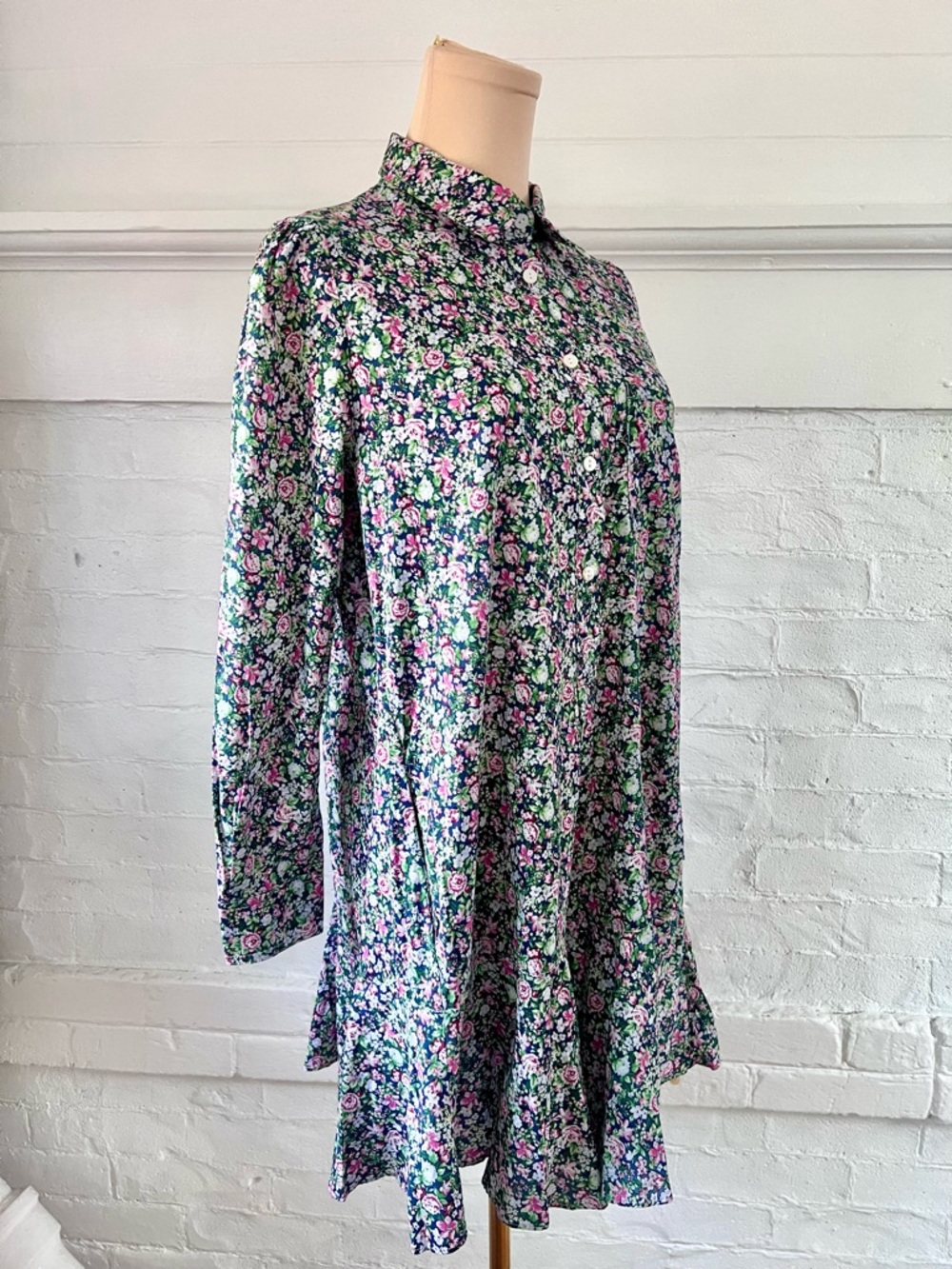 Tuckernuck Callahan Shirt Dress Floral Cotton Mini - Picture 4 of 12